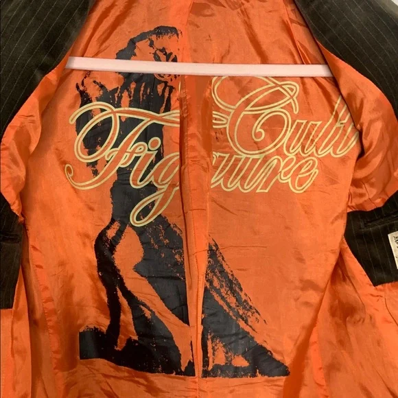 RARE vintage y2k Juicy Couture pinstriped   Velvet Blazer size 38 - Picture 9 of 11